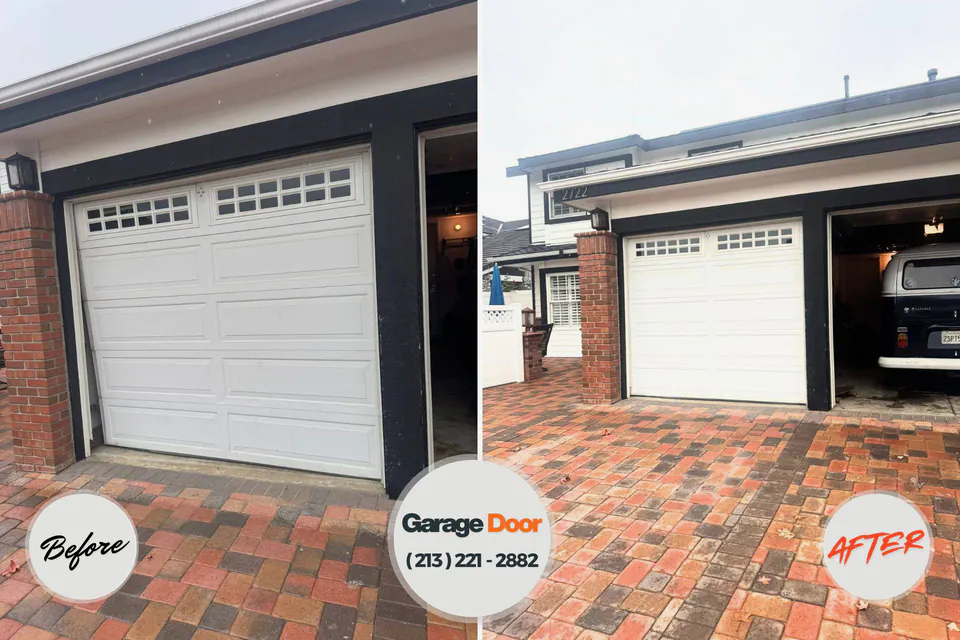 Before and after: garage door repair East Sandwich, MA
